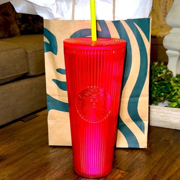 Starbucks Other - NWT 2023 Starbucks Coffee Summer Bright Barbie Pink 24oz Venti Cold Cup Tumbler